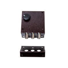 Замок накл. Кремень 1.04.52.КМА  никель, сувальдный- стержни 3шт. диаметр 14мм, медный антик