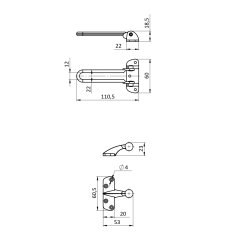 Блокиратор открывания двери CH-01/105 SN мат.никель