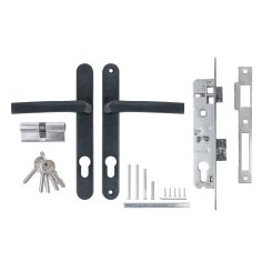 Корпус Ajax (Аякс) цилиндровый в комплекте с ручкой KIT GATE-2085/24 RAL 7016 антрацит 