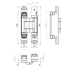 Петля скрытой установки U3D2800.TG SC мат. хром