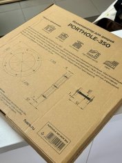 Иллюминатор для дверей PORTHOLE-350 INOX 304, диаметр 350 мм