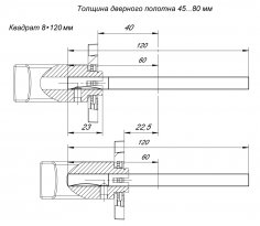 Квадрат для ручек Spindle 8х120